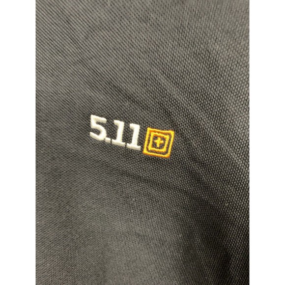 5.11 Tactical Shirt M 2XL Paramount Polo Black Pen Pocket Snap Button Workwear - Picture 2 of 3
